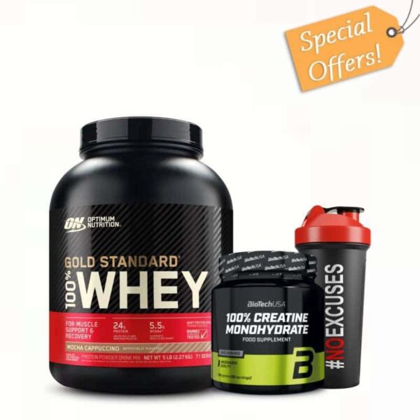 GOLD STANDARD WHEY USA 2.27KG – CREATINE MONOHYDRATE 300G