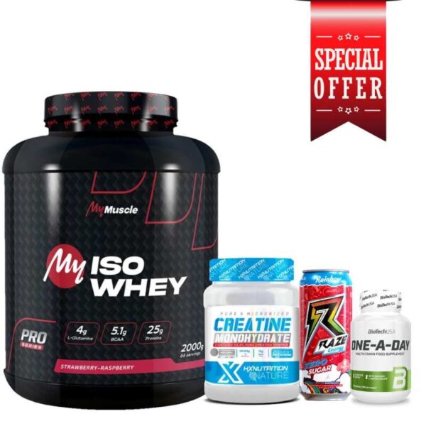 PACK MY ISO 2KG – HX CREATINE MONOHYDRATE – ENERGY DRINK – ONE A DAY