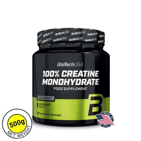 100% CREATINE MONOHYDRATE 500G 147 SERVINGS – BIOTECH USA